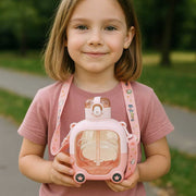 Bear Face - Front side- Water Bottle - Pink